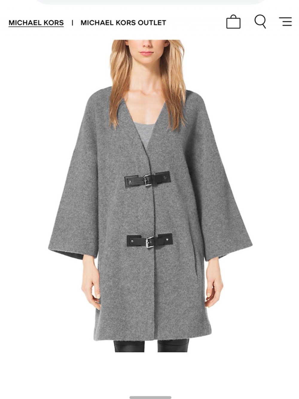 C—Michael Kors Gray Wool Coat